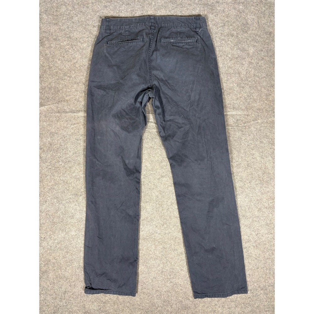Bonobos Mens Straight Leg Chinos Charcoal Gray Cotton Pants 32x32 Flat Front - Picture 5 of 6